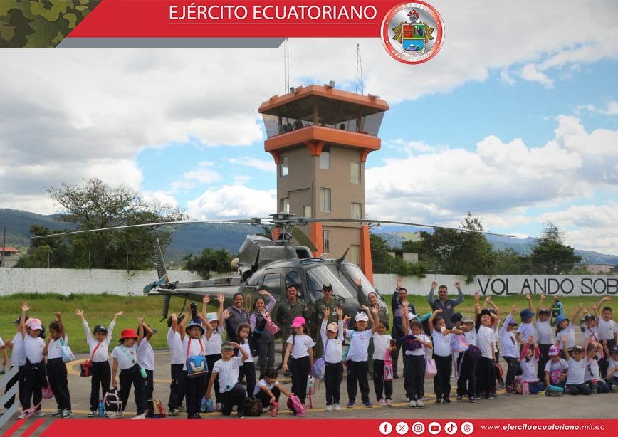 Brigada Aérea recibió la visita de la Unidad Educativa Jaibé