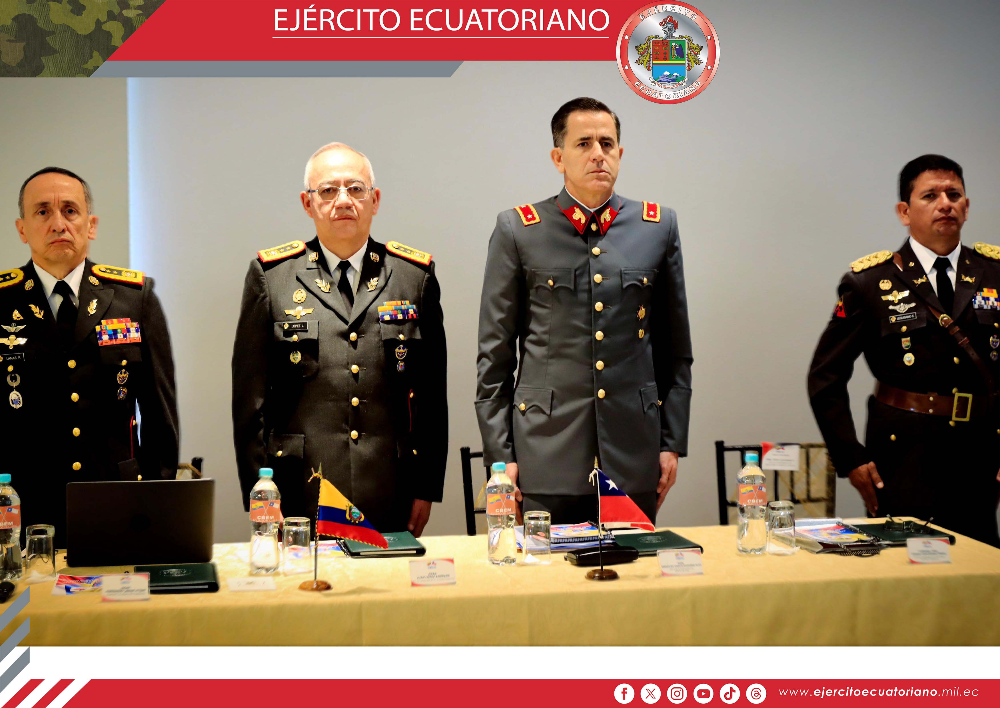 Ecuador y Chile iniciaron la XII Conferencia Bilateral de Estados Mayores