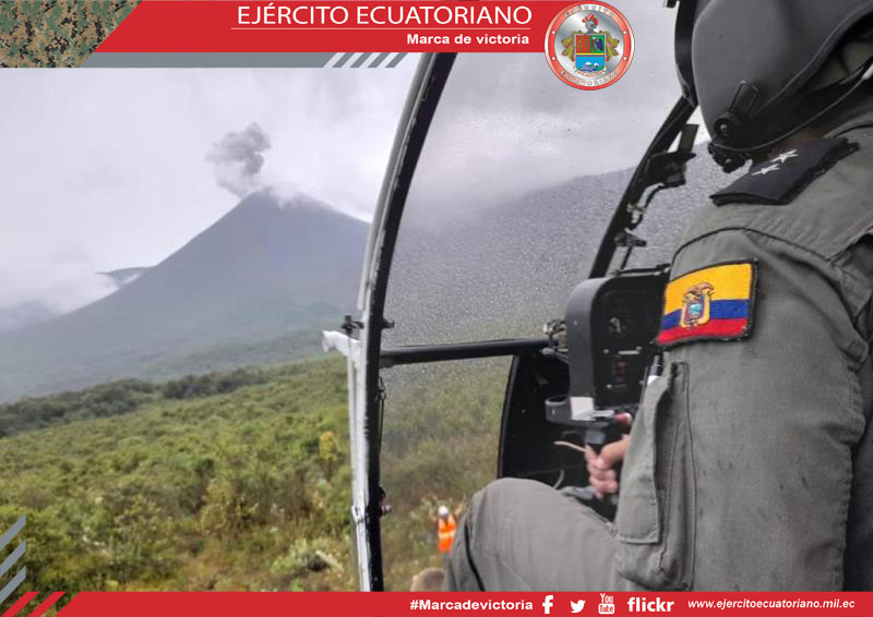 Se realiza monitoreo de la actividad sísmica del volcán Reventador