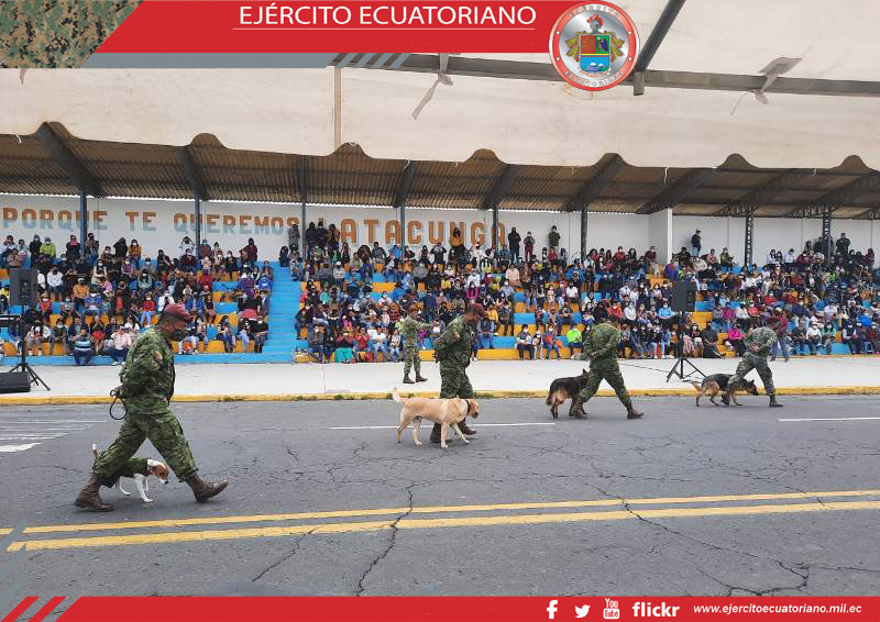 Guías y canes de la 9 B.F.E Patria reciben reconocimiento en Cotopaxi
