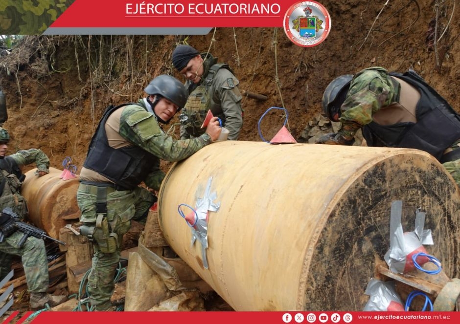Se inhabilita campamento minero ilegal en el Carchi