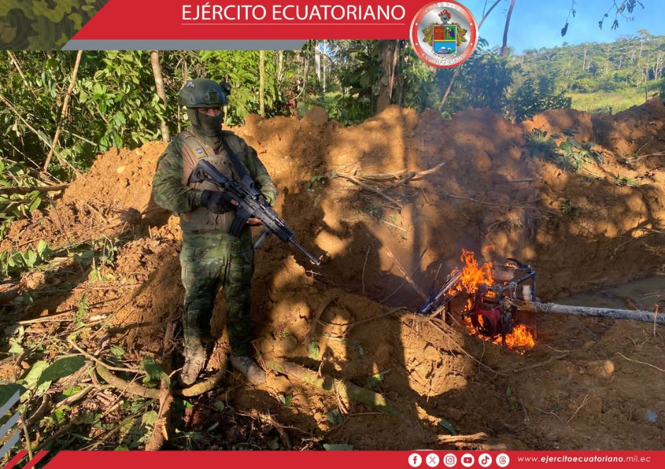 Operación contra la minería ilegal en Cáscales