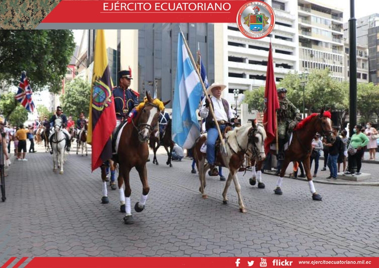 Ejército Ecuatoriano inicia la Cabalgata Bicentenaria en Guayaquil