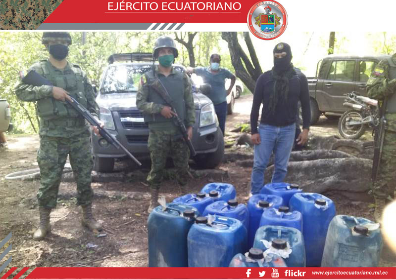 Ejército Ecuatoriano frena minería ilegal en el cantón Macará