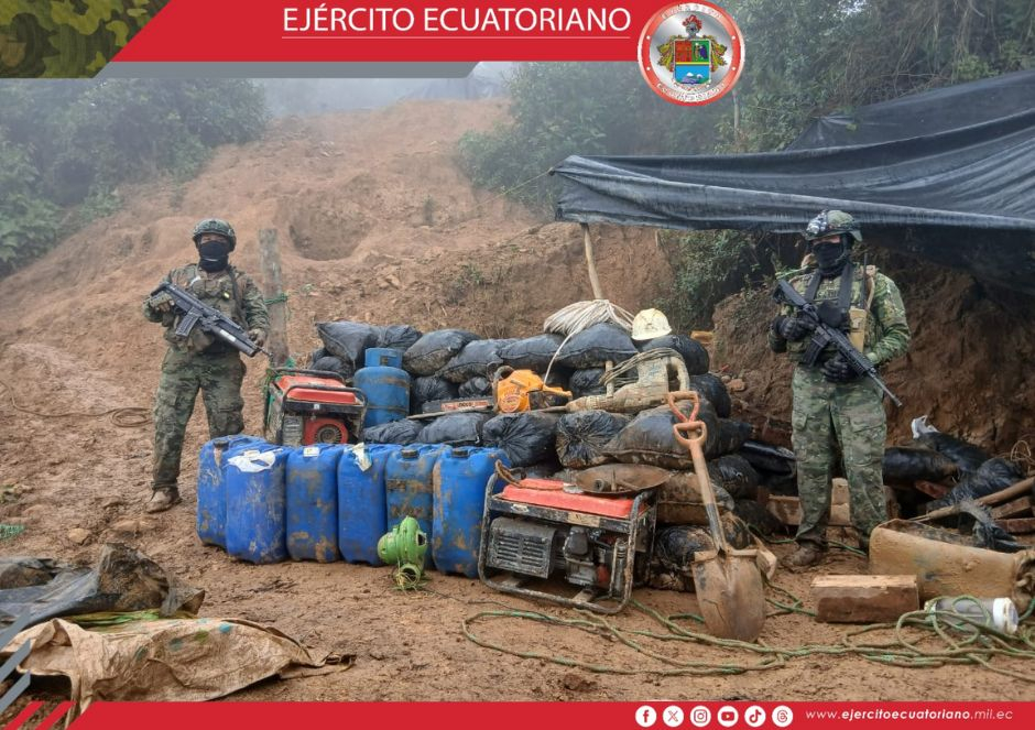 Fuerte golpe a la minería ilegal en Urcuquí
