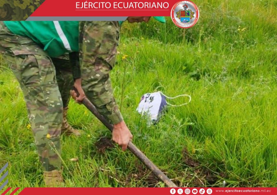 Efectivos militares realizan reforestación en Pichincha