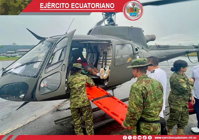 Aviación del Ejército realiza evacuación aeromédica y brinda atención oportuna a un soldado en Pastaza