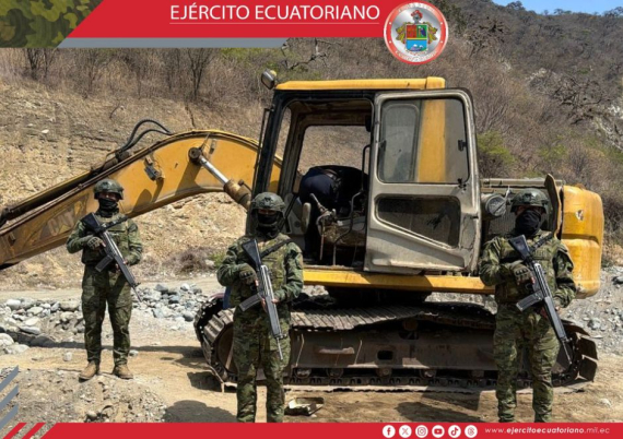 Militares dan golpe contra la minería ilegal en Loja