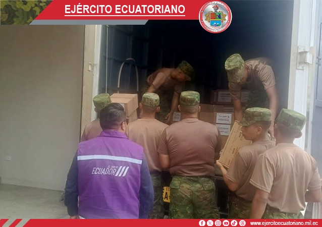 Ejército Ecuatoriano fortalece su capacidad de respuesta con el almacenamiento de kits de asistencia humanitaria en El Oro.