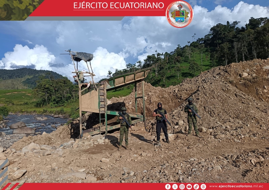Continúan las operaciones contra la minería ilegal en el sur del país