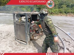 121000 dólares de afectación por operación contra la minería ilegal en Morona Santiago