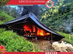 Ejército destruyó maquinaria utilizada en actividades de minería ilegal en Zamora Chinchipe