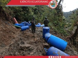 Ejército golpea a la minería ilegal en Morona Santiago 